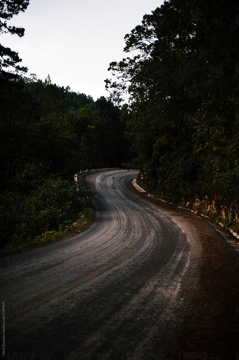 Winding road deep in Mexico