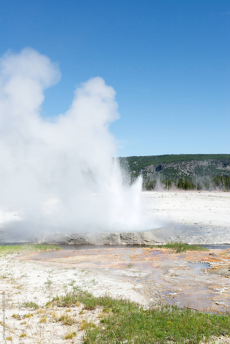 Geysers and Springs in Yellowstone National Park