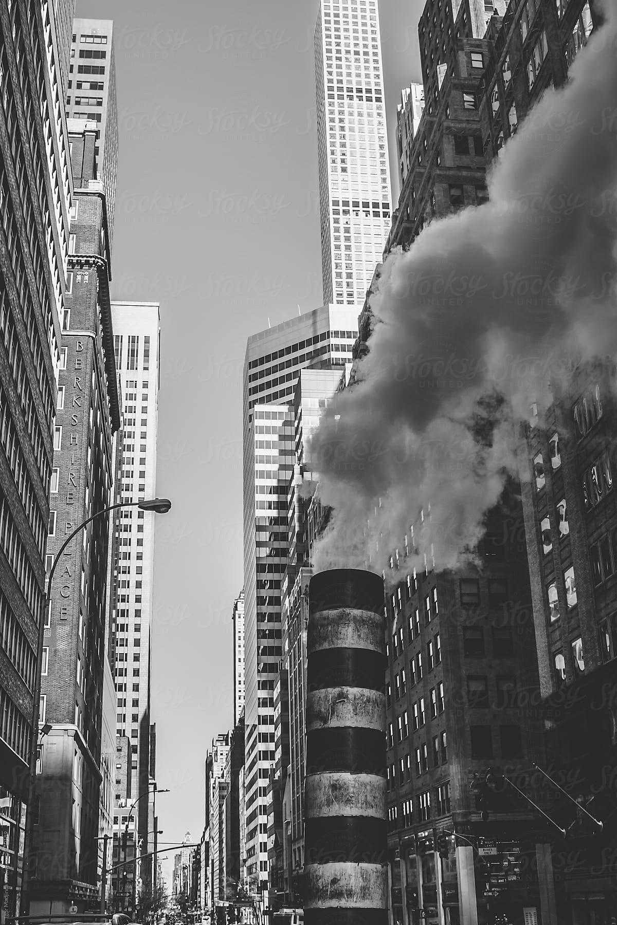 pollution,city street,buildings