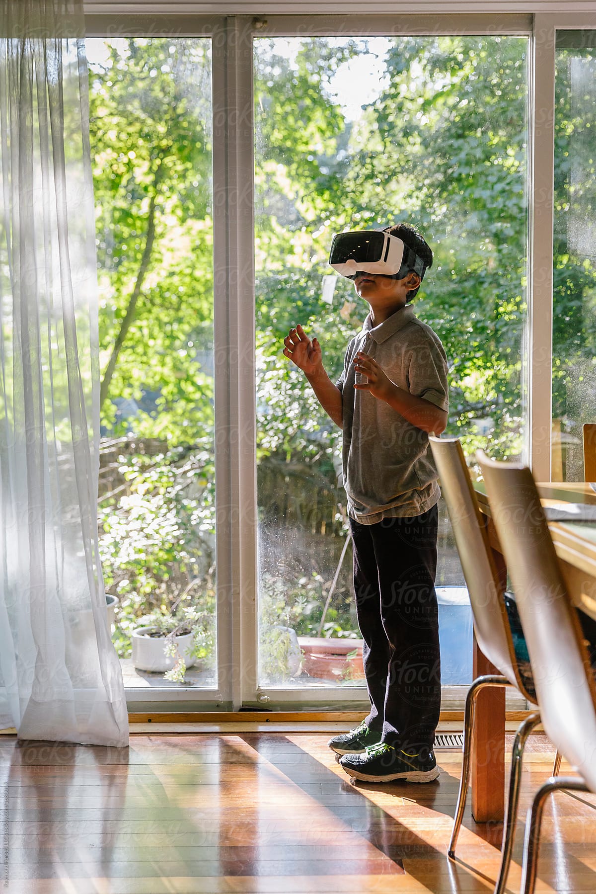 Boy with Virtual Reality Headset
