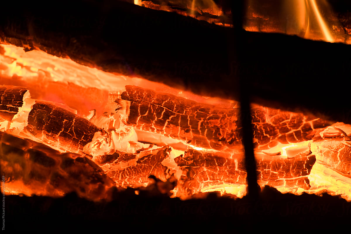 Fire embers, outback Australia.