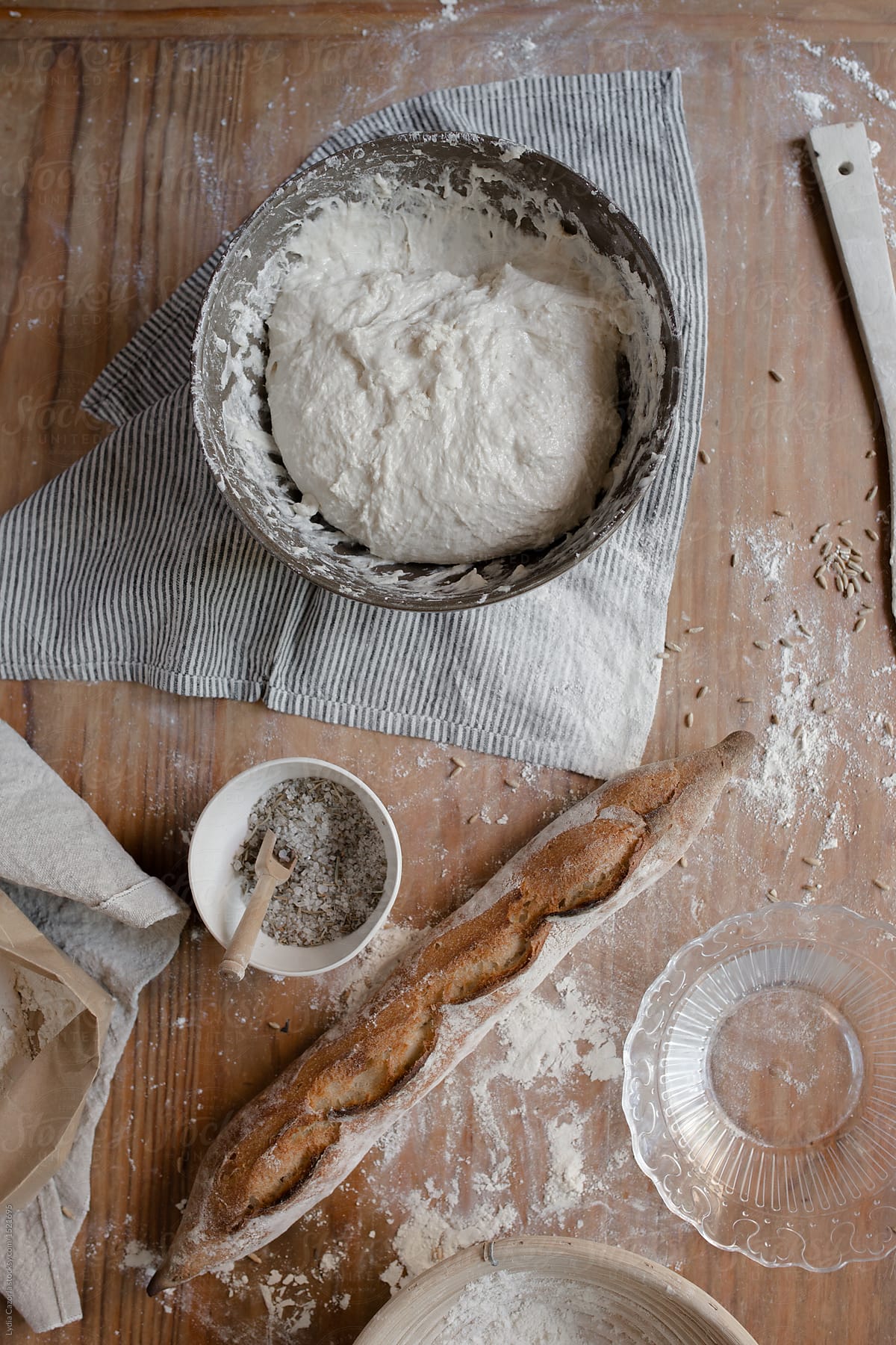 Ingredients For Baking Bread By Stocksy Contributor Lydia Cazorla