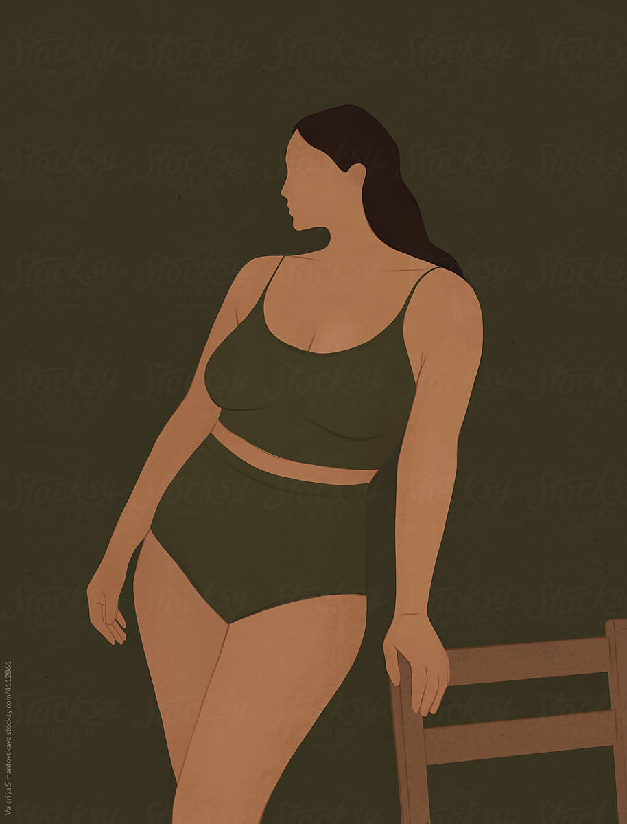Beautiful Plus Size Woman illustration