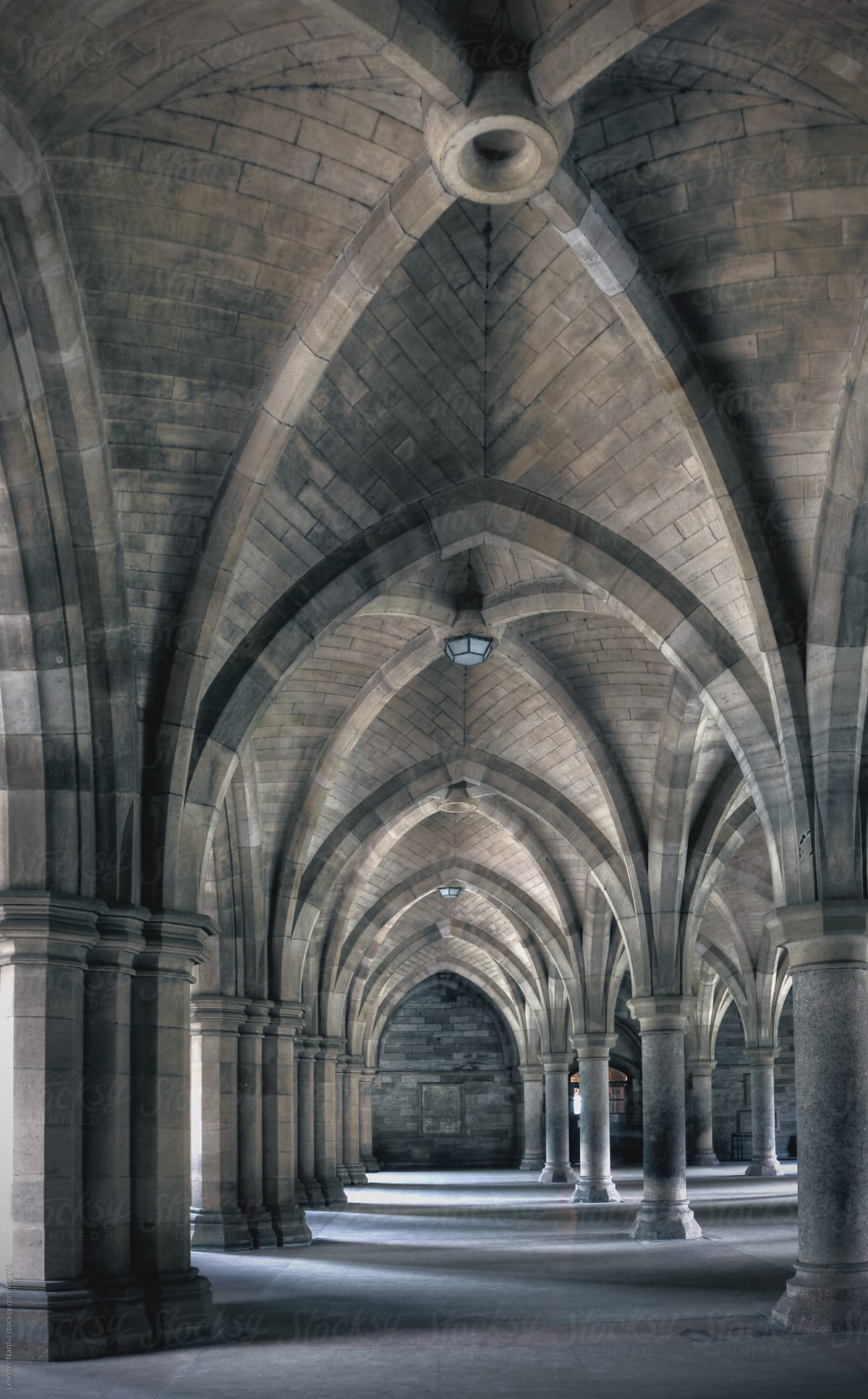 Gothic Arches below the Bute Hall of the Glasgow University