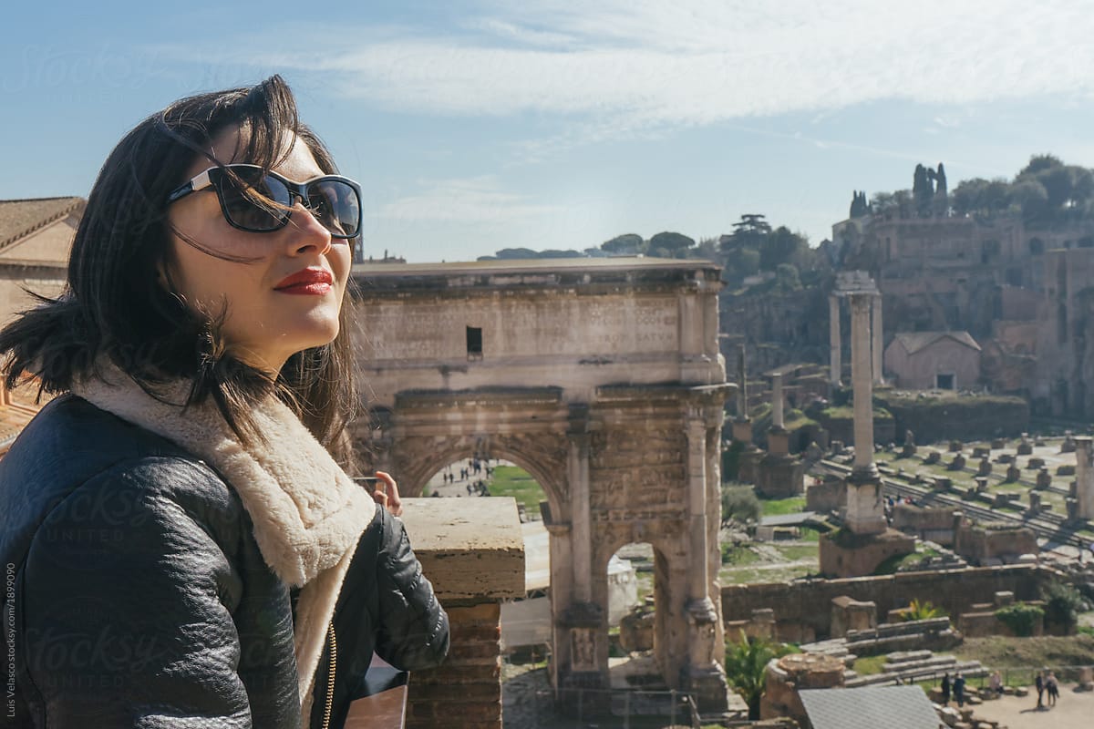 "Fashionable Tourist On The Roman Forum." by Stocksy Contributor "Luis Velasco" Stocksy