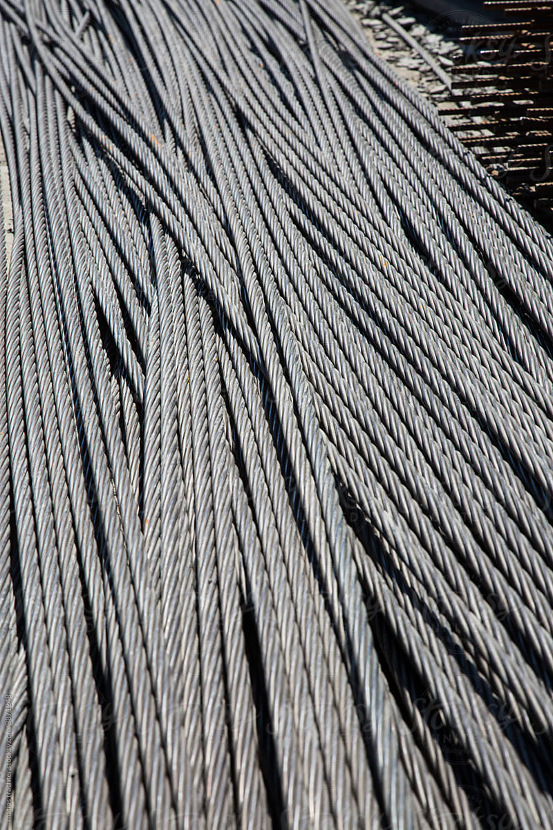 Bunch of Metal Rods at Construction Site