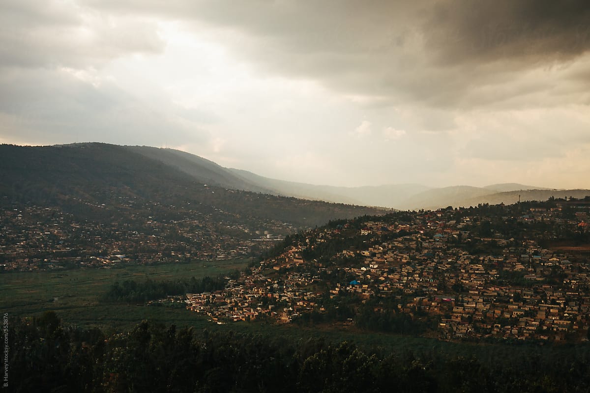Beautiful Sunset View of Kigali, Rwanda
