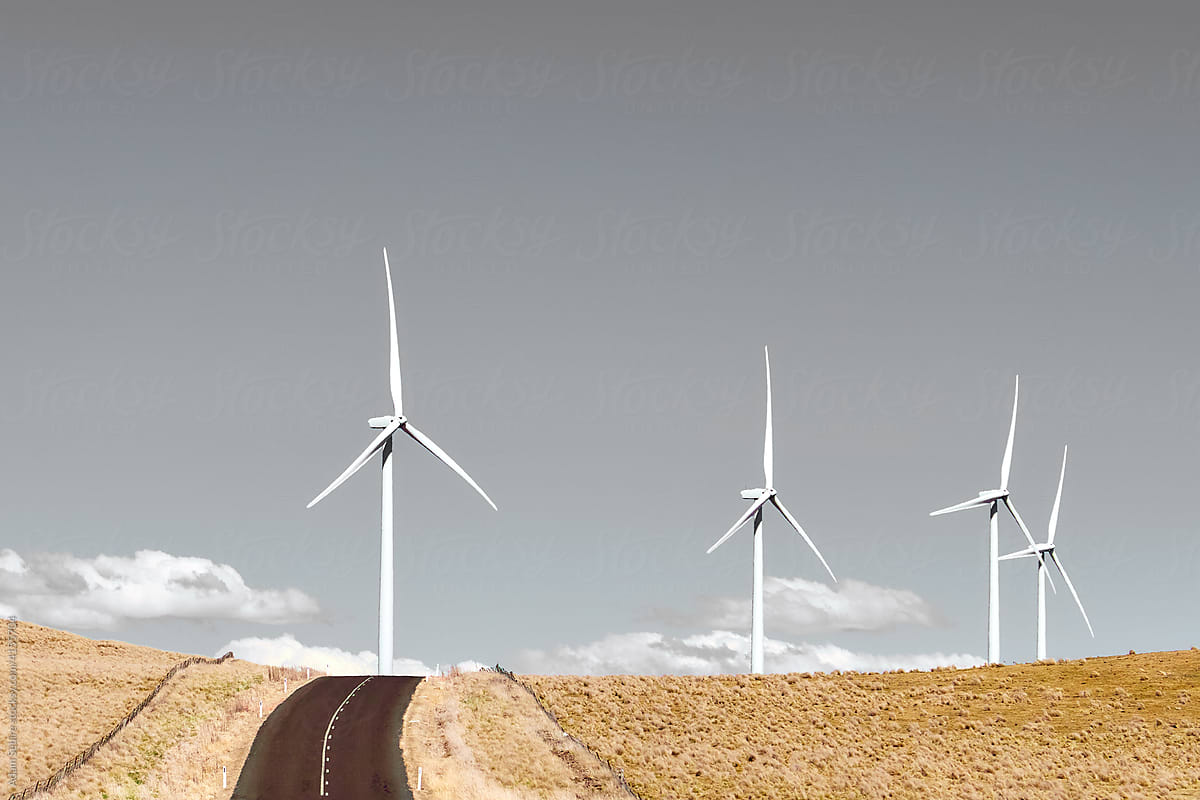 Wind turbines, path to zero emissions renewable energy future