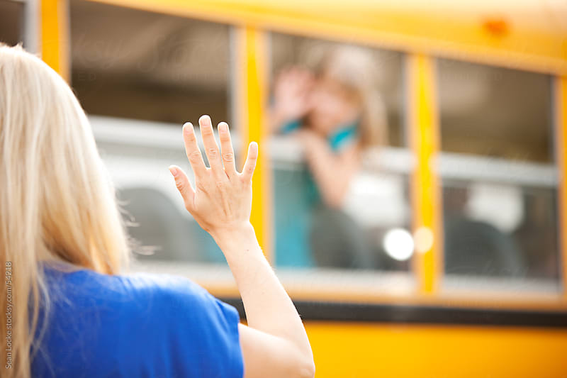 School Bus: Focus on Hand Waving Goodbye by Sean Locke ...