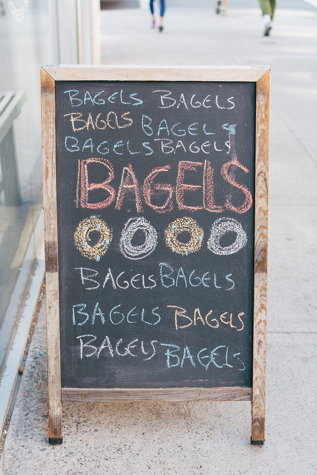 Bagels sign.