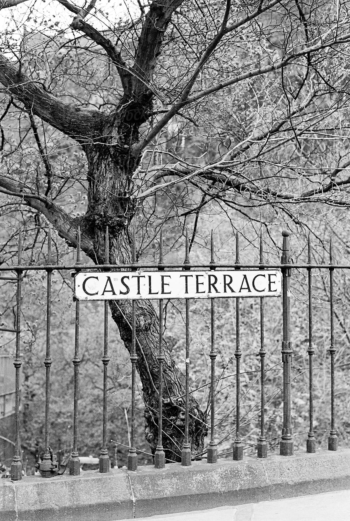 Castle Terrace sign at Edinburgh Castle