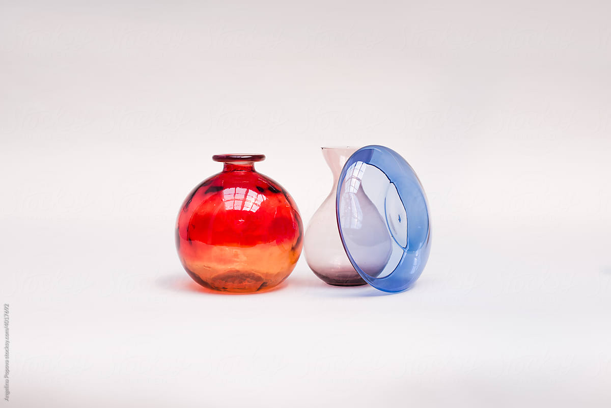 Glass translucent vases