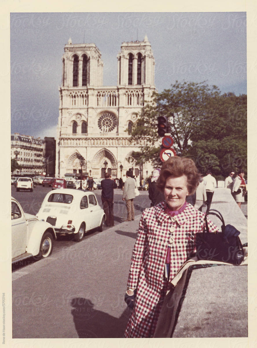woman at notre dame in paris