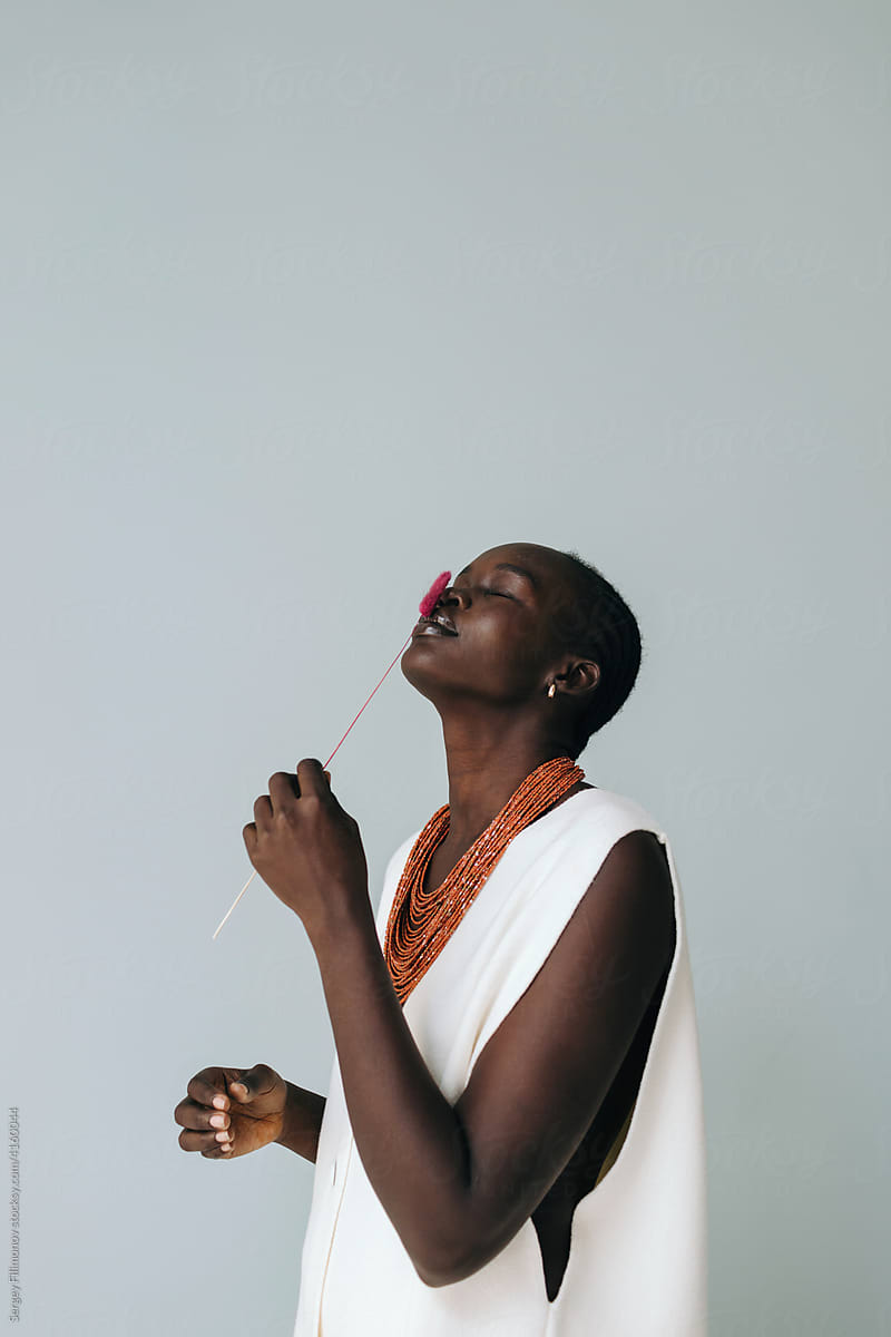 Studio Fashion Portrait Of Gorgeous Black Woman