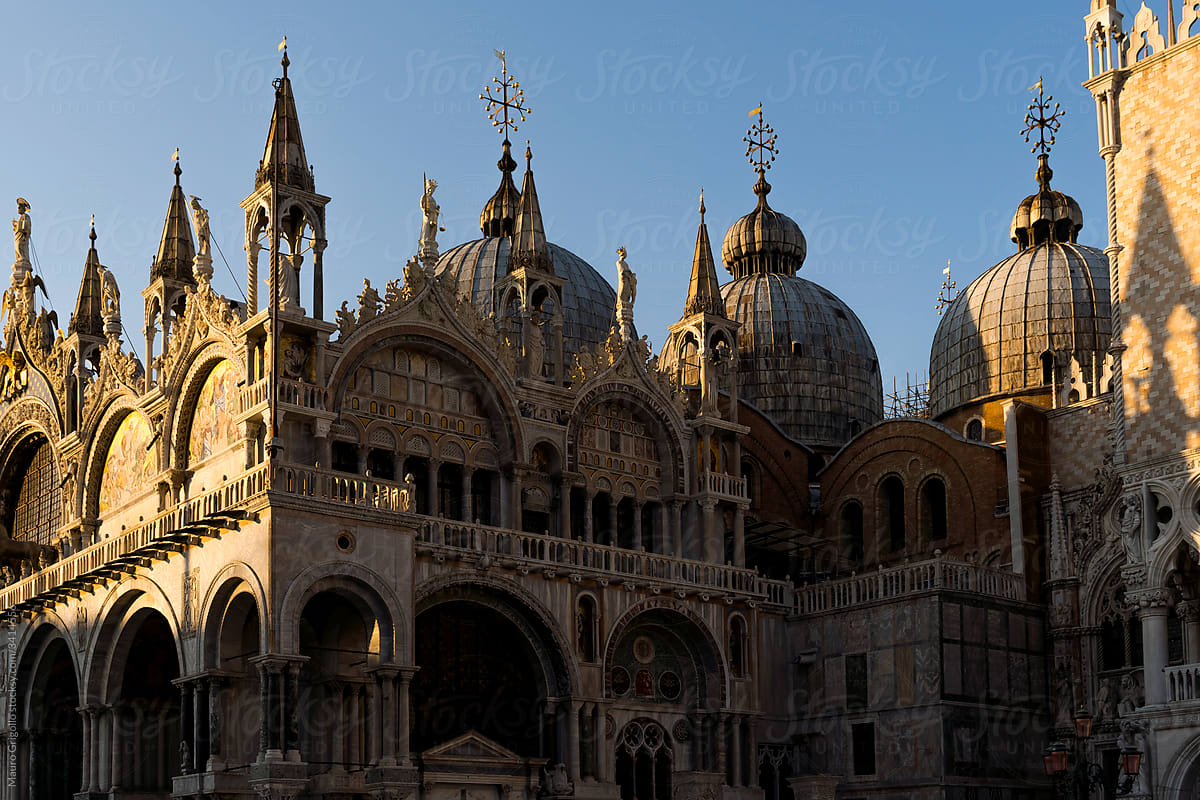 The Patriarchal Cathedral Basilica of Saint Mark in Venice, Italy.