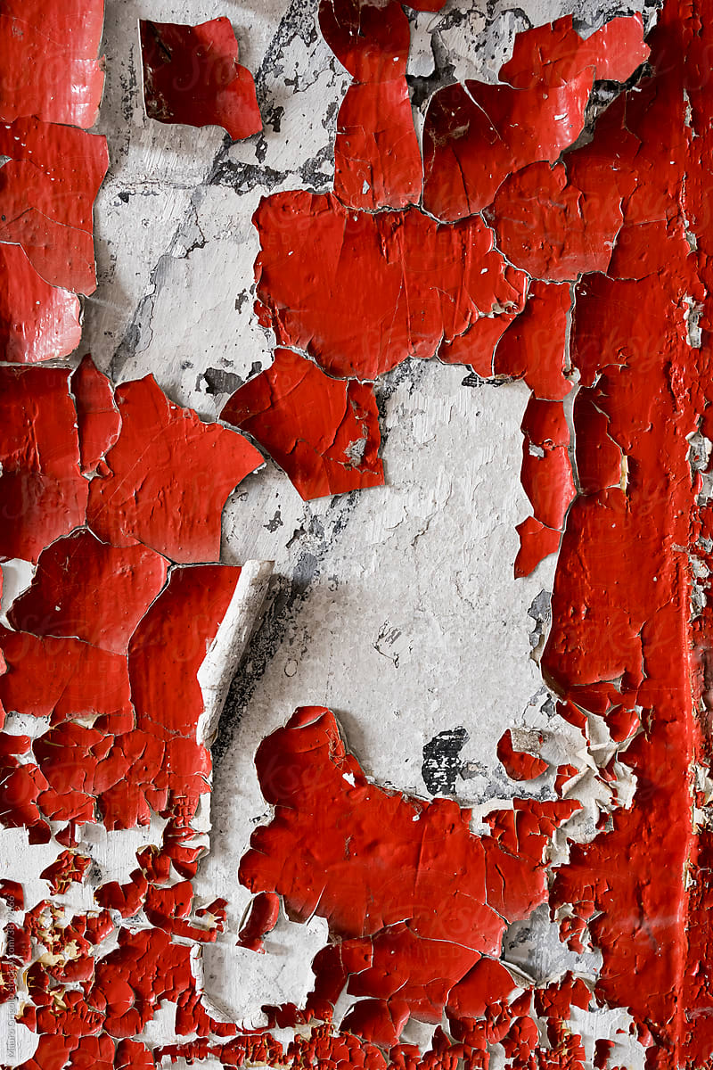 Ruined red wall background