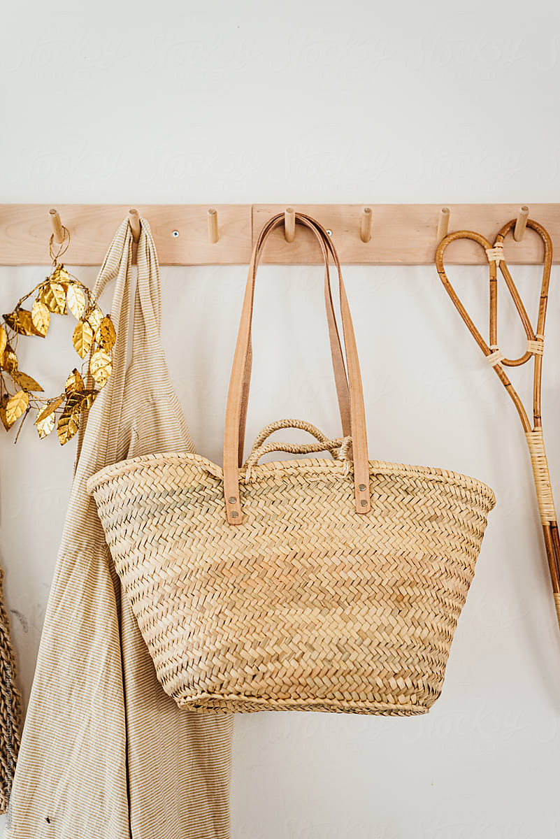 French Market Basket hanging on a rack