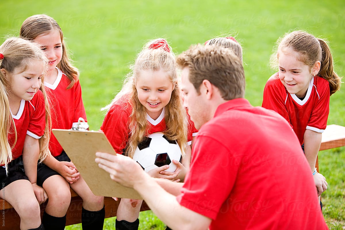 Soccer: Coach Teaching Soccer Strategy