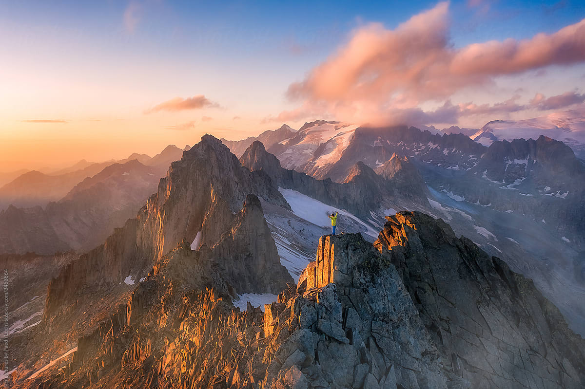 Swiss alps mountain peaks