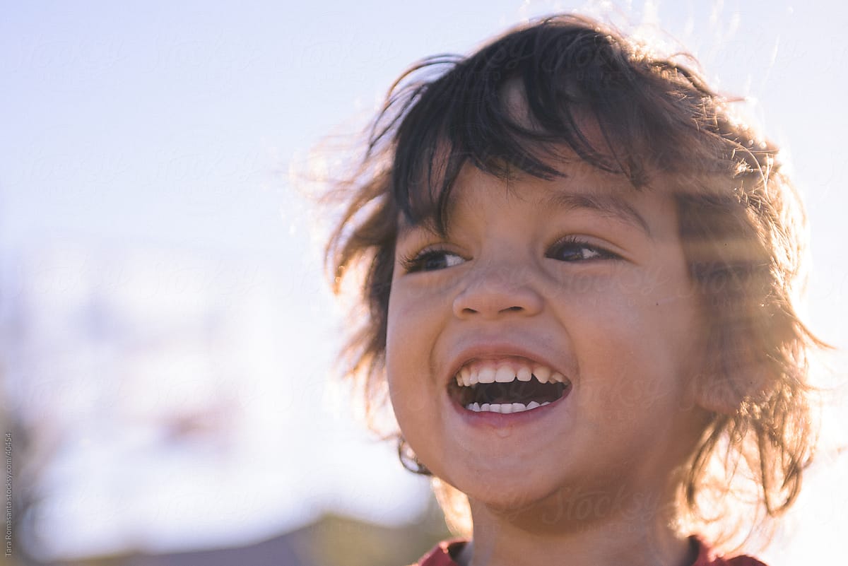 smiling happy laughing preschool boy