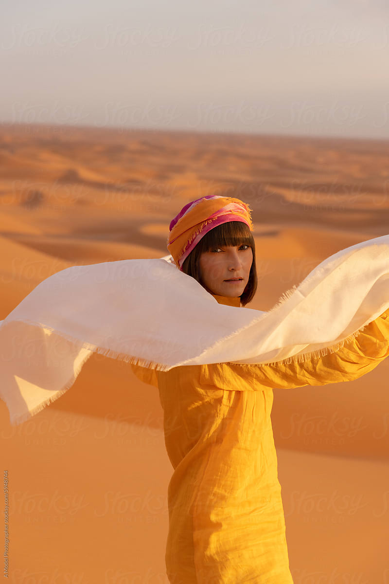 Photos of a woman in the desert