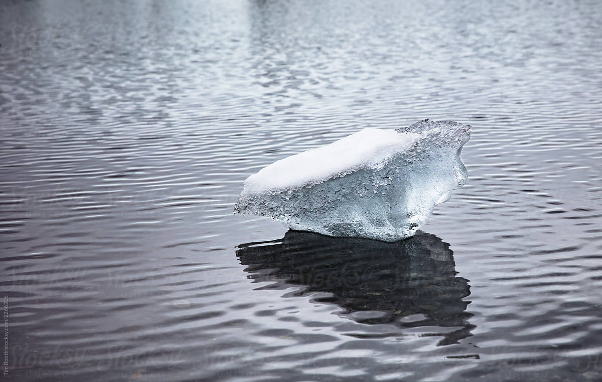A lone melting block of ice