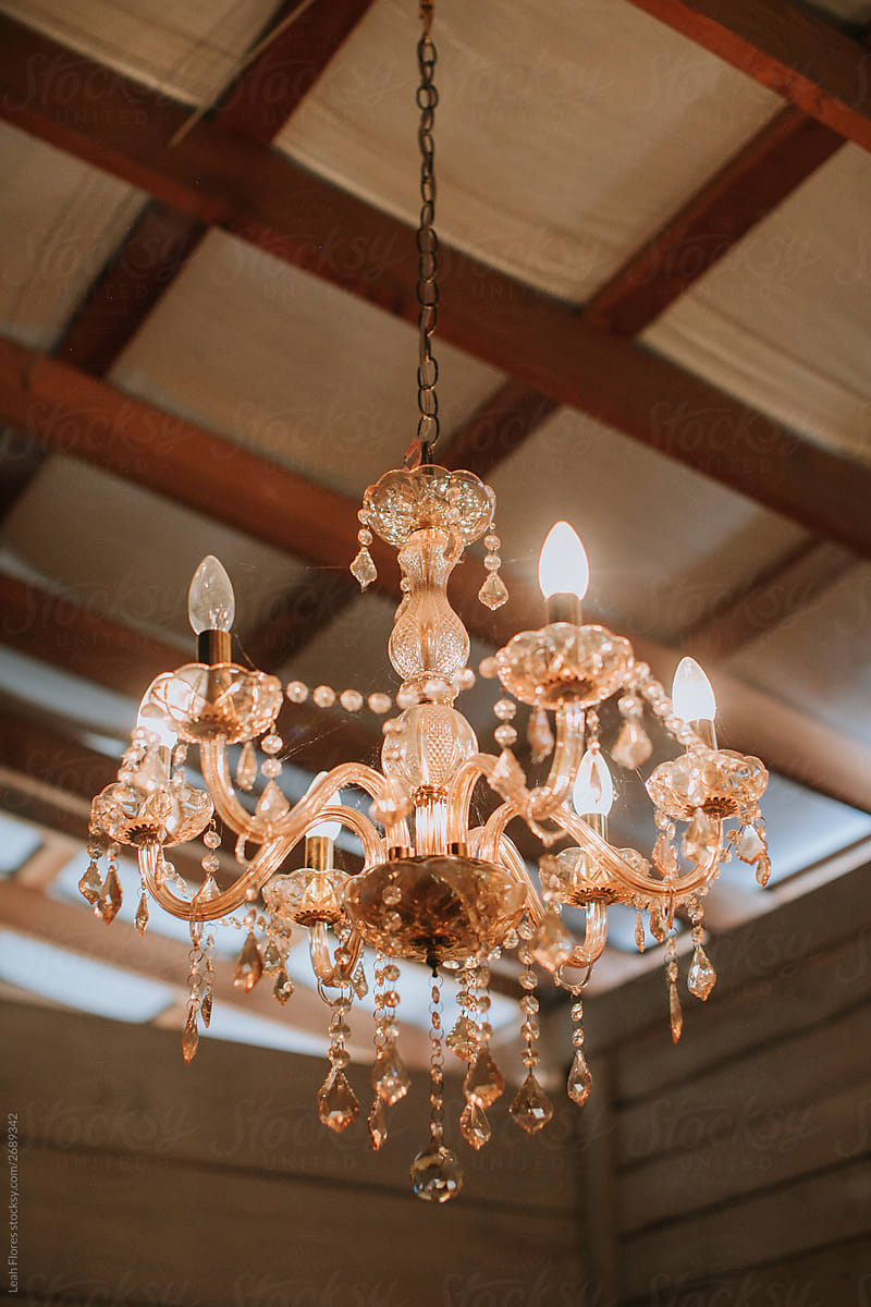 Glamorous Chandelier Hanging from Ceiling