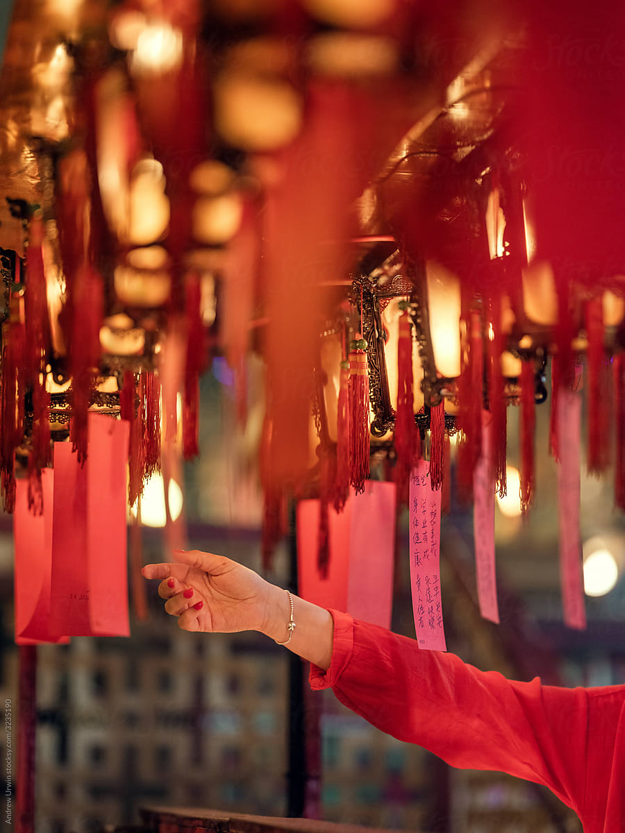 Prayer lanterns in Man Mo Temple, Hong Kong
