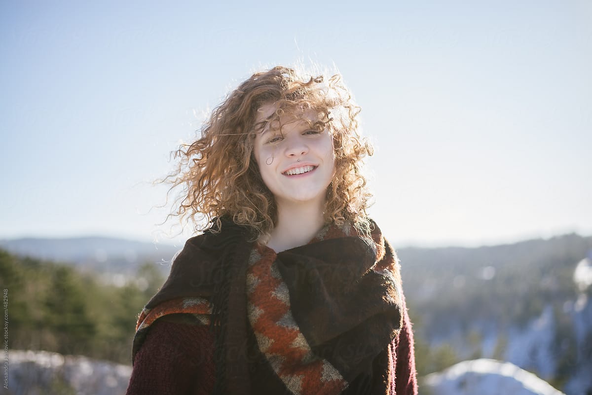 Portrait Of A Beautiful Ginger Girl At The Mountain By Stocksy portrait-of-a-beautiful-ginger-girl-at-the-mountain-by-stocksy