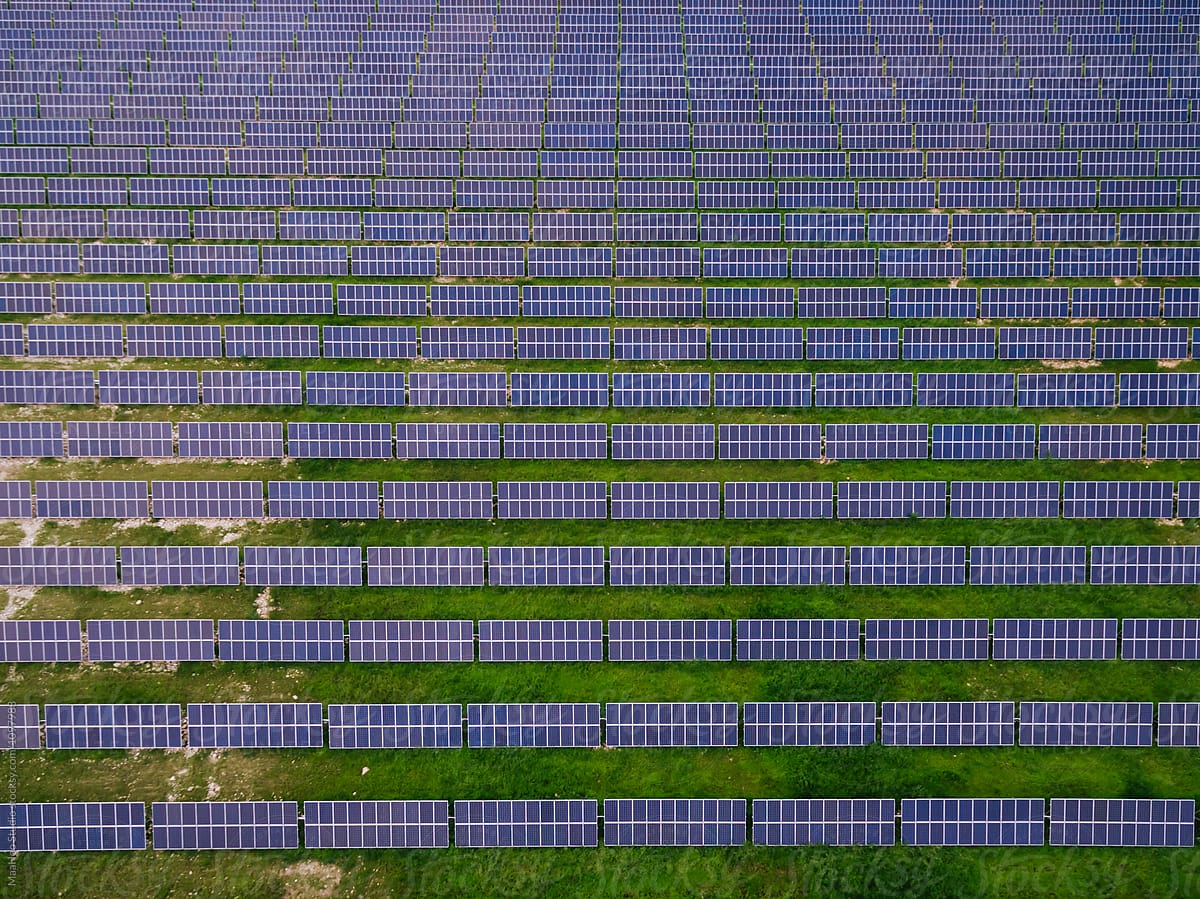 Aerial view of Solar energy