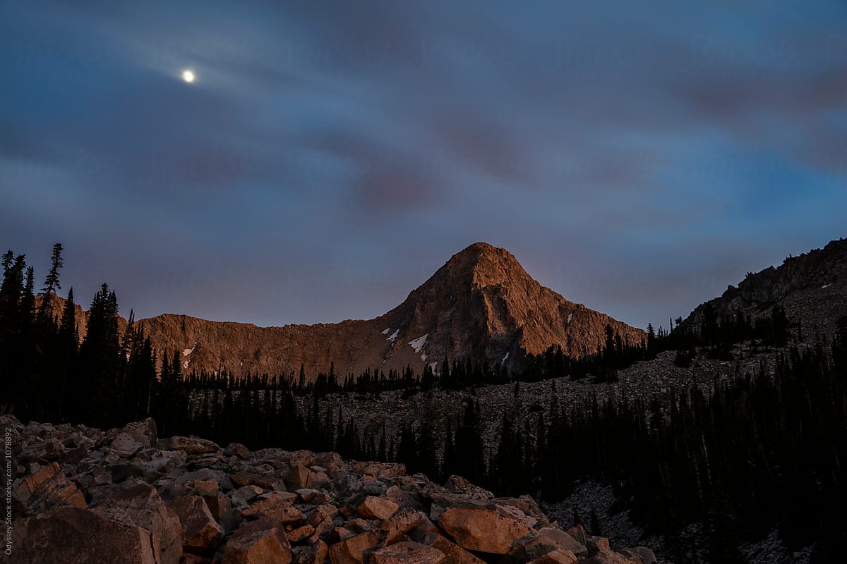Mountain Peak at Twilight
