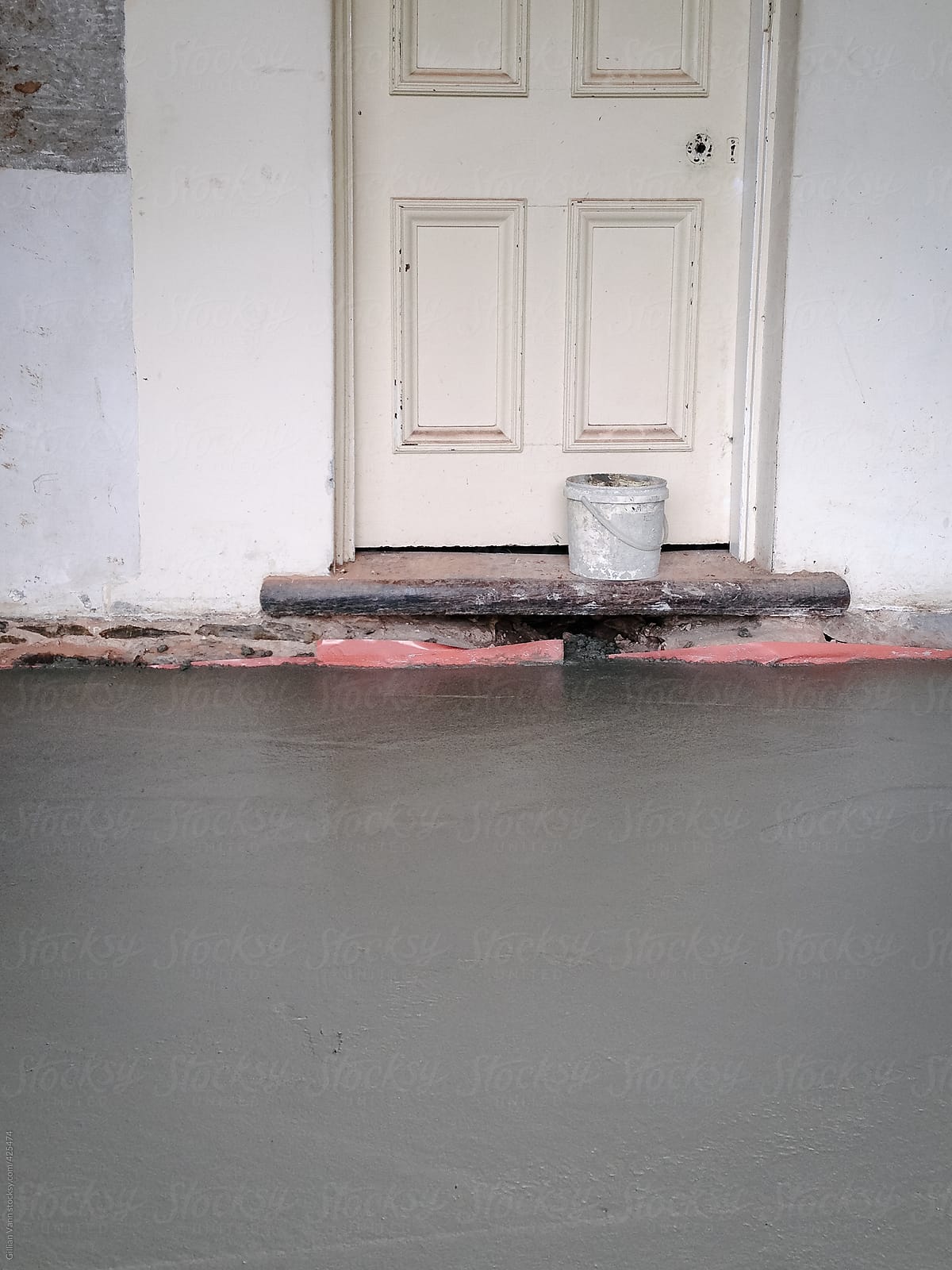 renovation image, new concrete floor