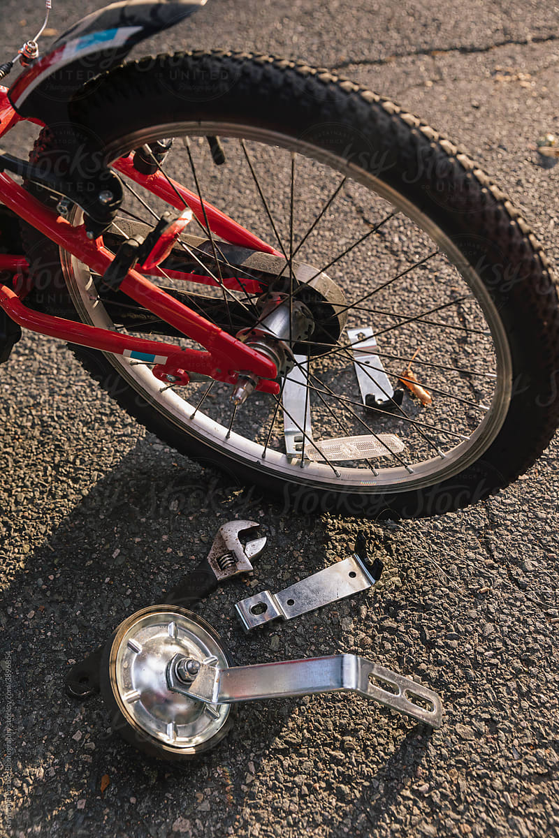 Tools for putting Training Wheels on  Bicycle