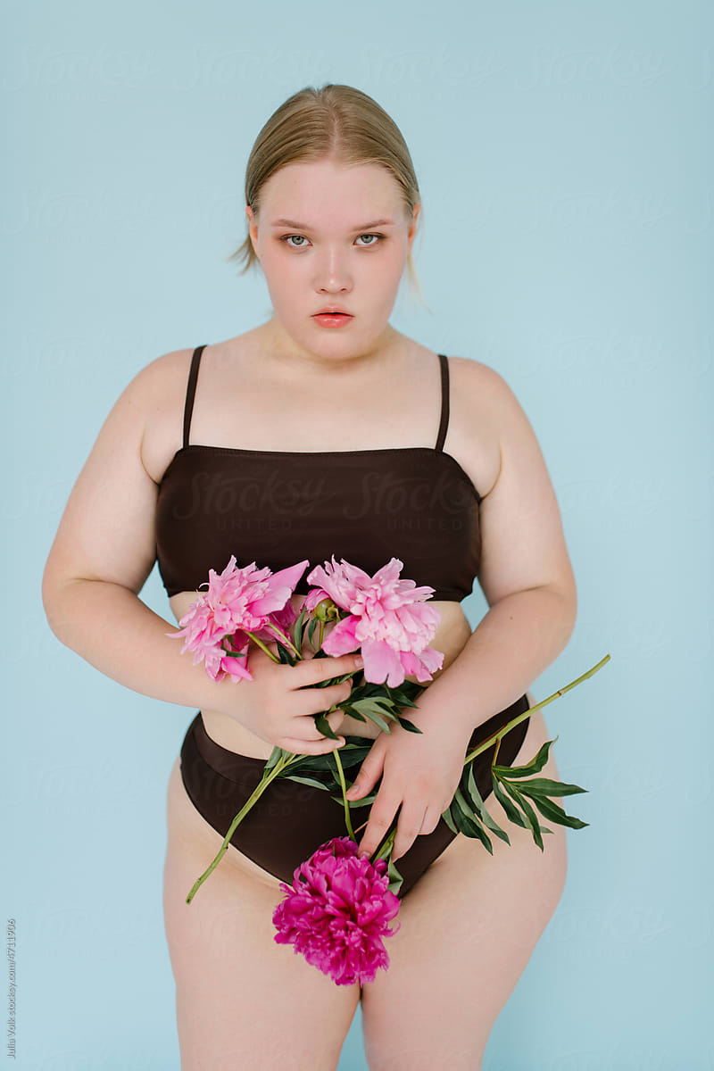 Body Positive Portrait Of  Plus Size Woman