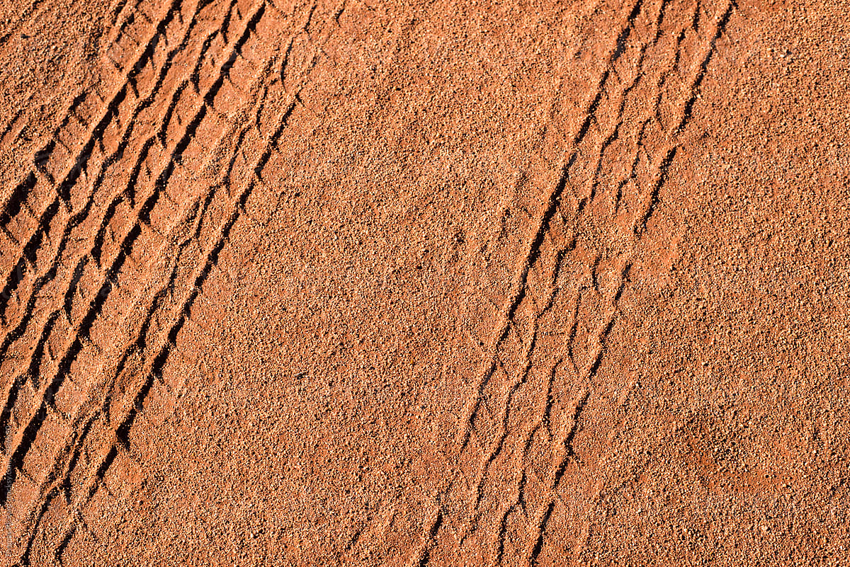 Tyre track, outback Australia.