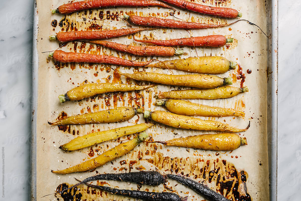 Roasted Tricolor Carrots