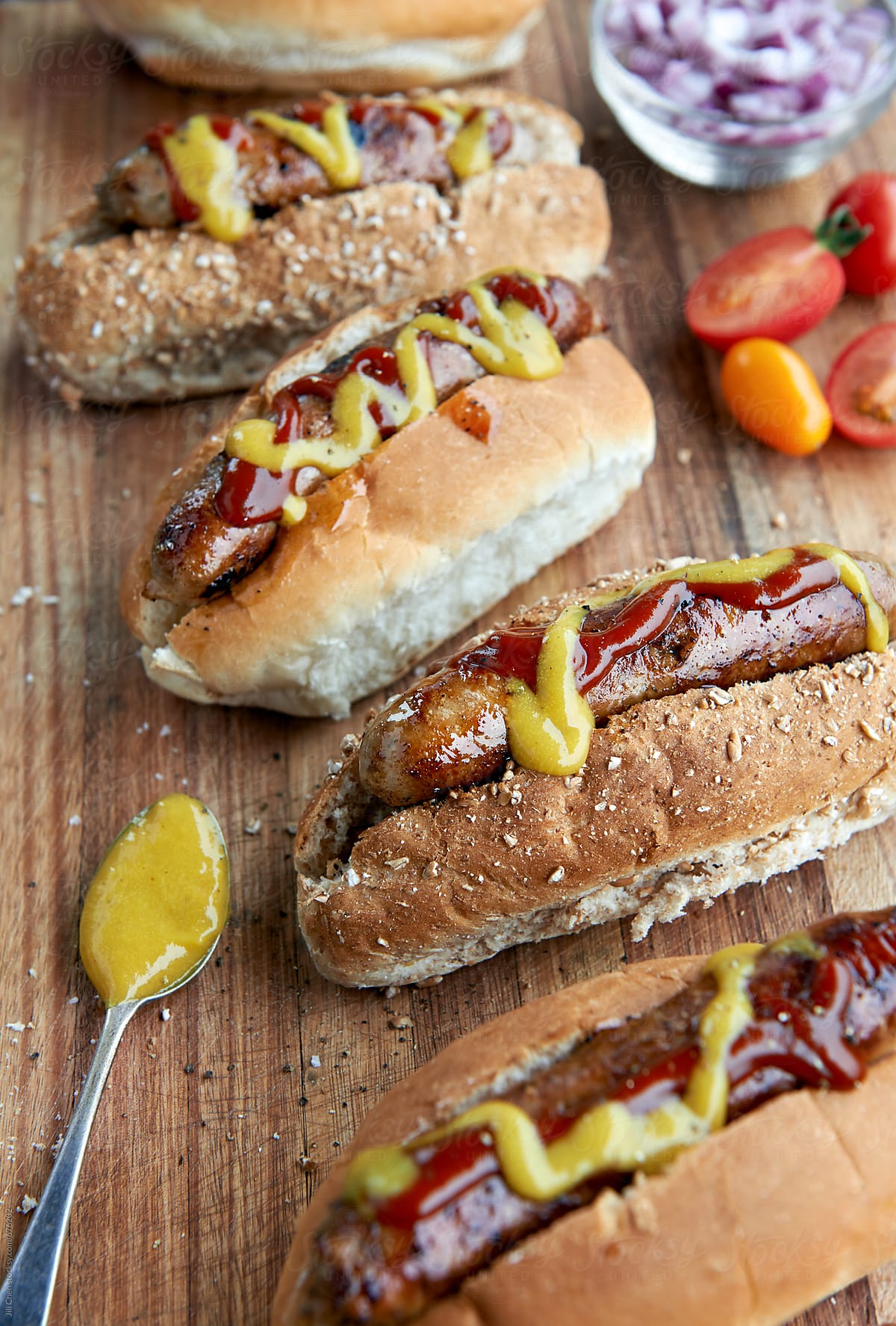 Summer party hotdogs