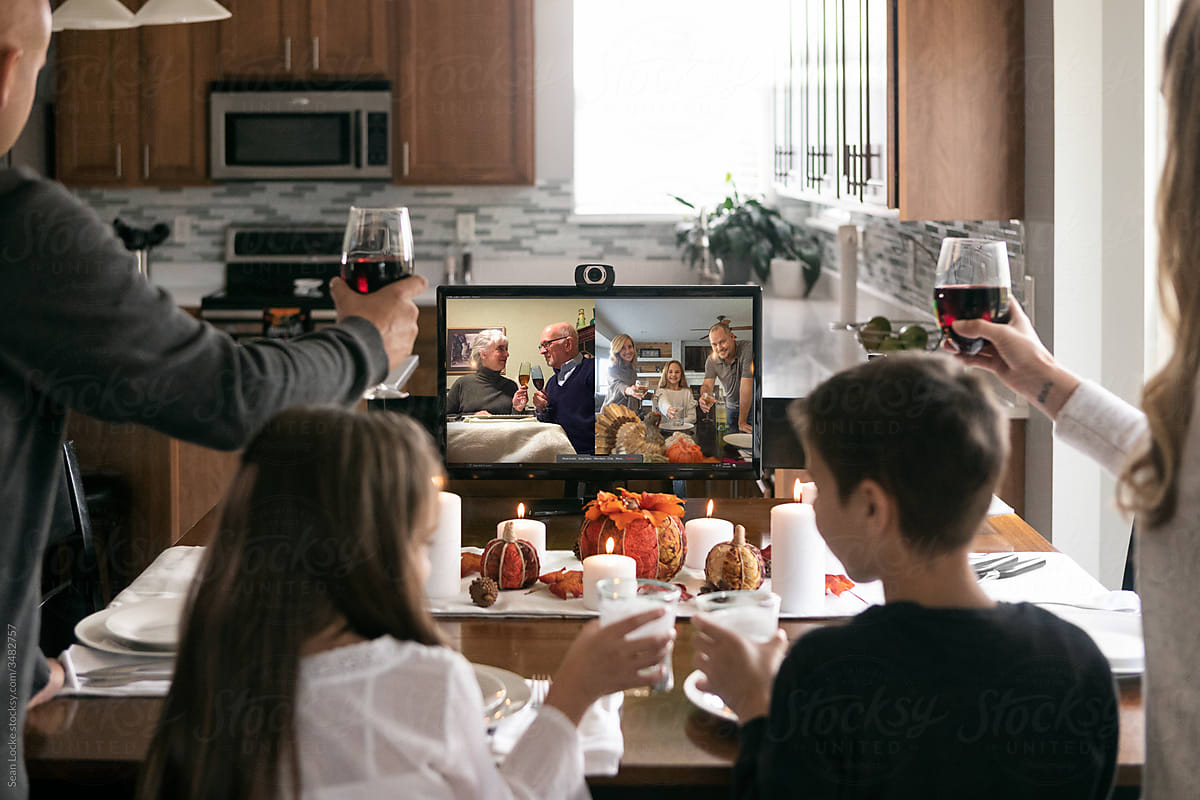 Thanksgiving: Family Toasts The Holiday With Distanced Relatives
