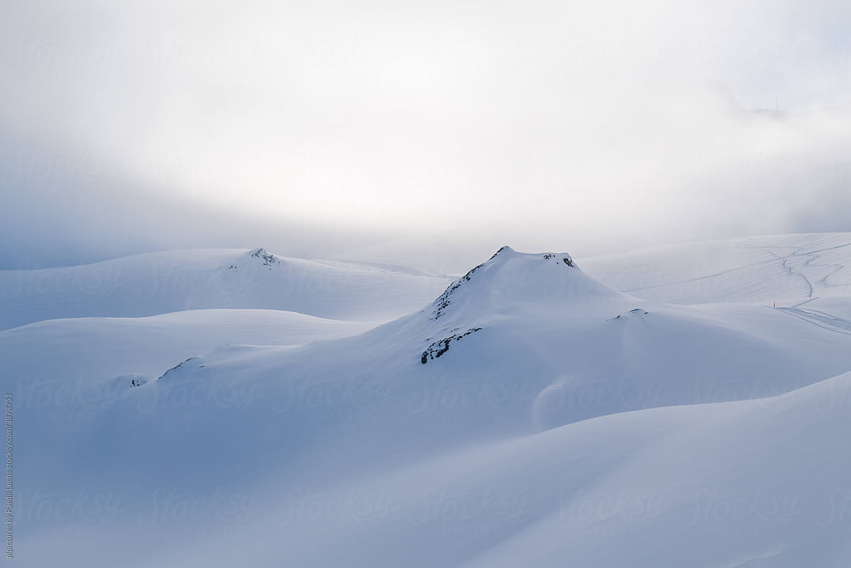 Idyllic alpine landscape in wintertime
