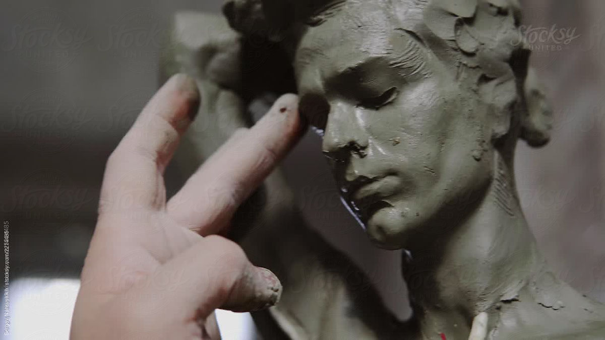 hand clay sculpture