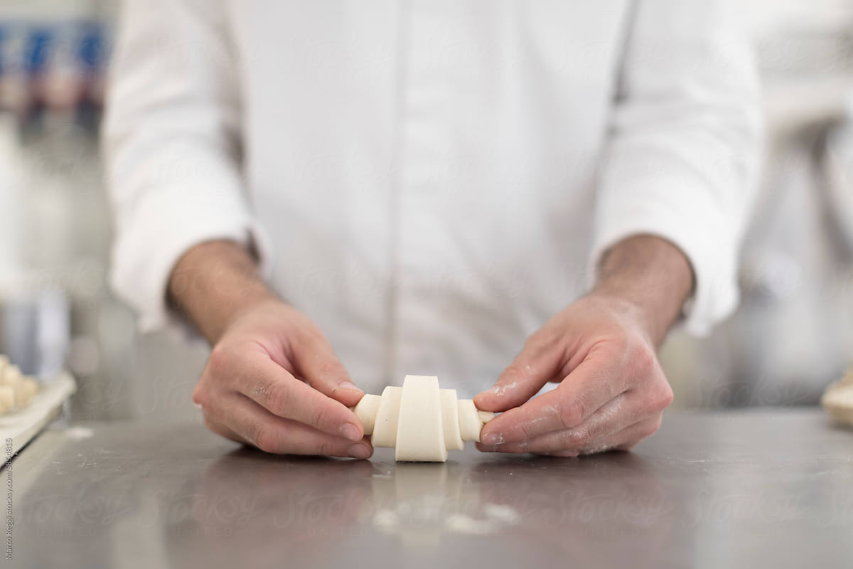 Chef Rolling Pastry dough