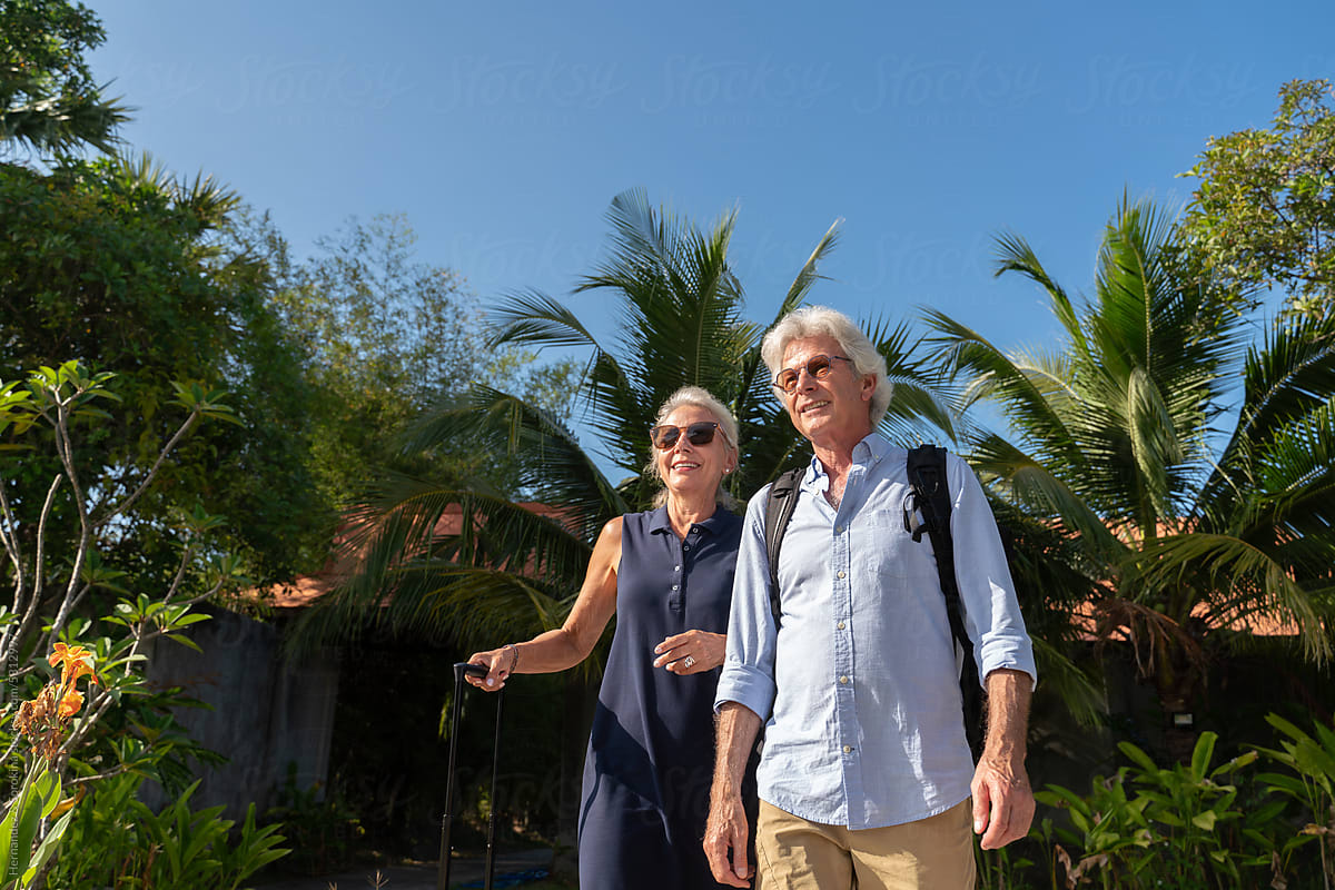 Senior Couple Traveling Concept