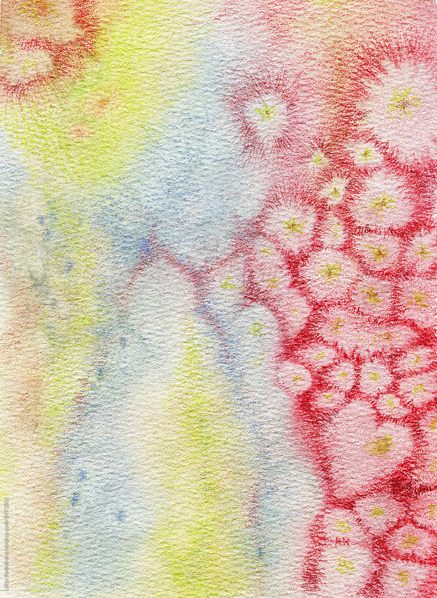 Watercolor colorful abstract drawing