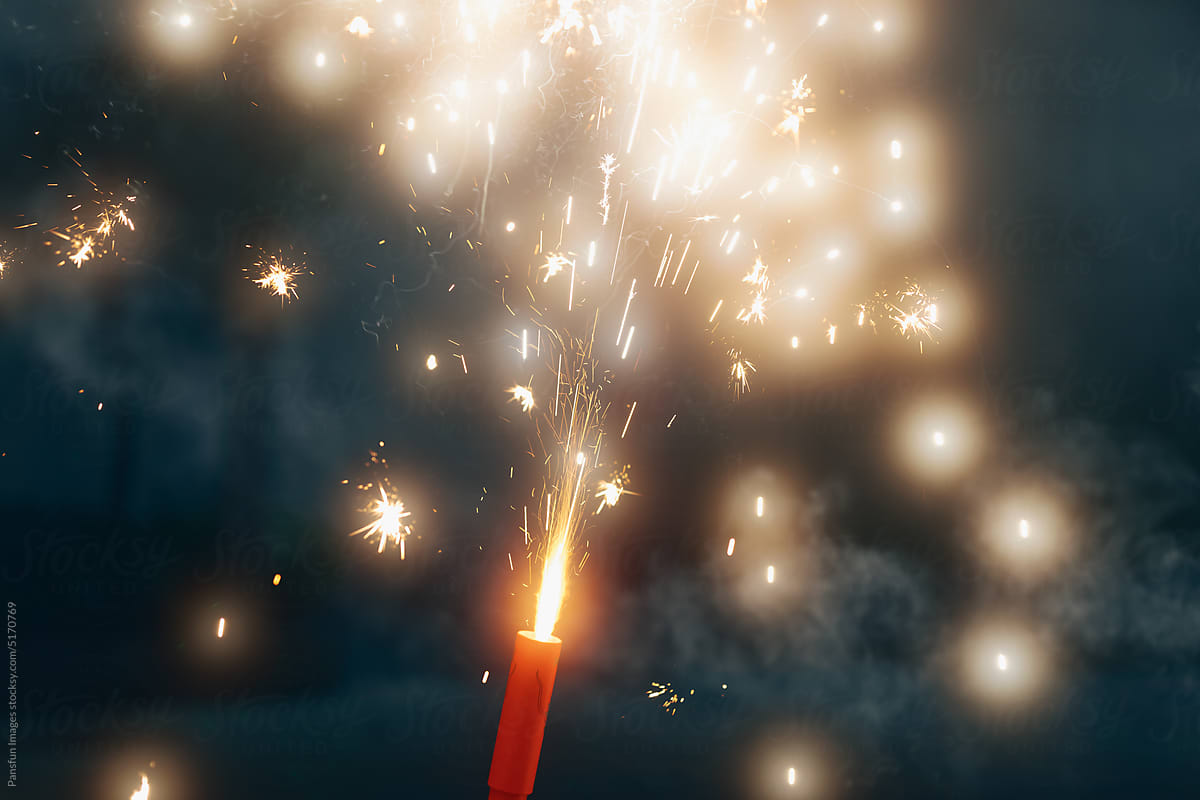 fireworks in the air