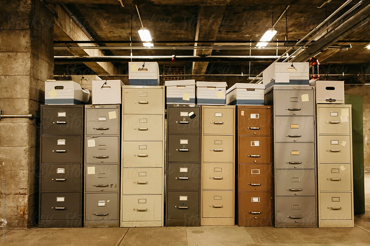 Old Business File Cabinets in Storage