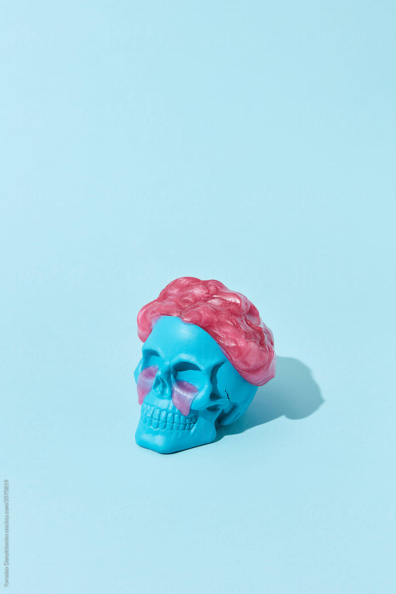Slime on blue skull