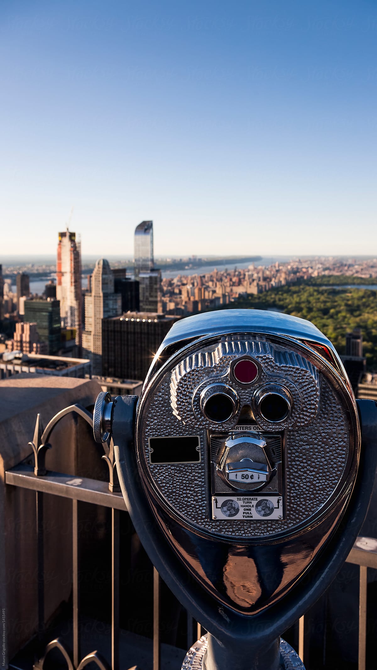 Binoculars in a lookout in New York