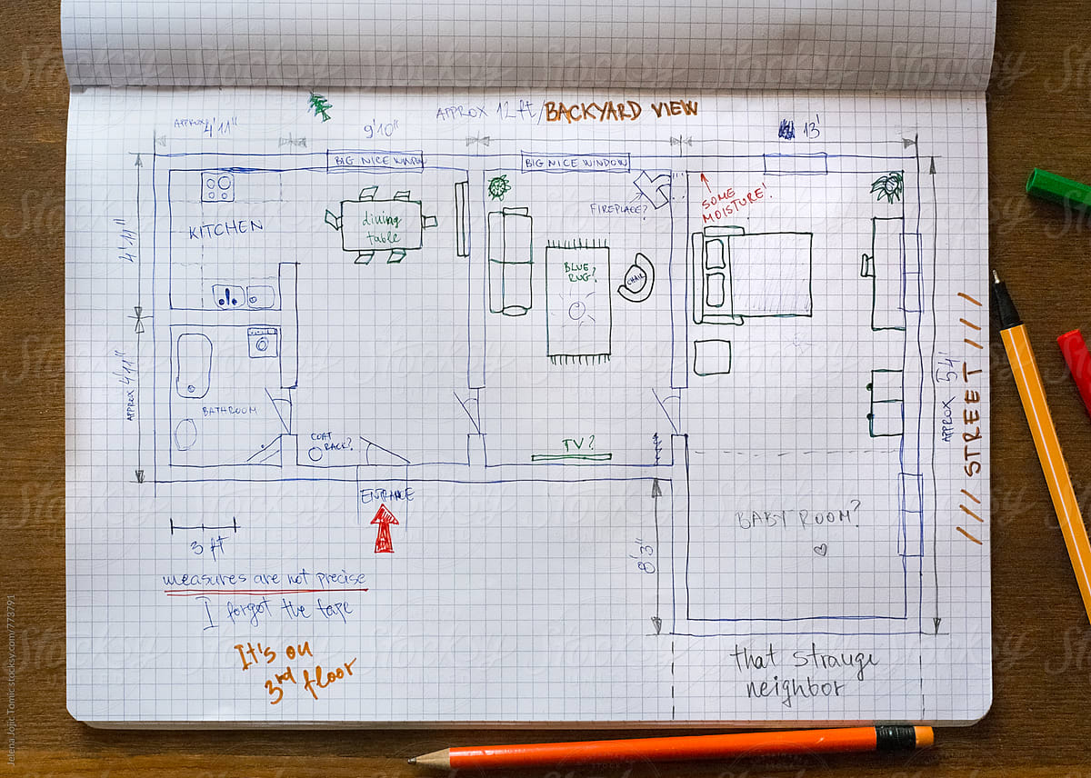 Floor Plan Sketch Of Our Dream House By Jelena Jojic Tomic