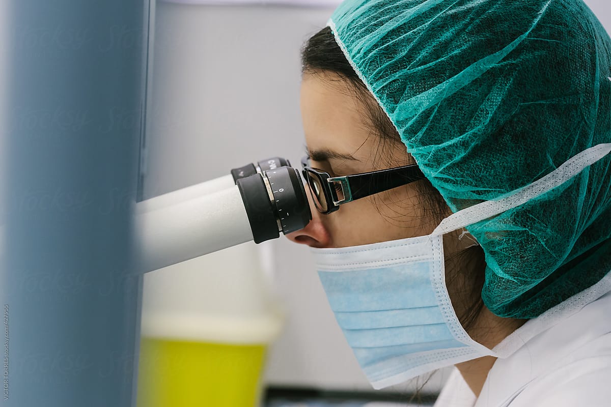 Woman Working in an Assisted Reproduction Laboratory