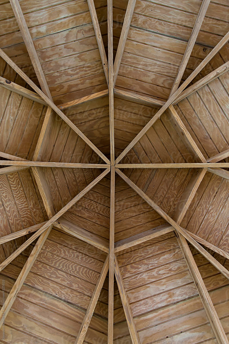Gazebo Wooden Roof Framing Structure Abstract